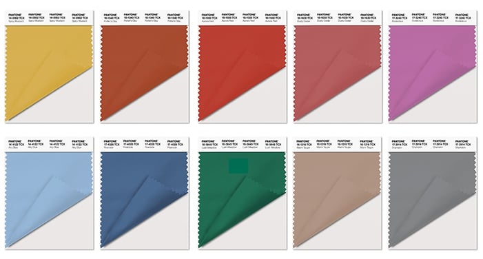 Pantone's 2016 Fall Colors