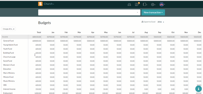 Totals Automatically Divide by Twelve