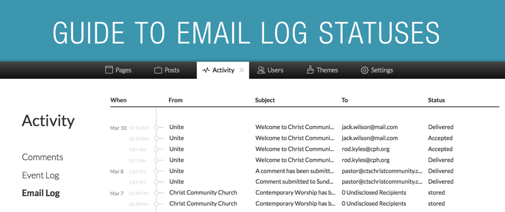 Guide to Email Log Statuses