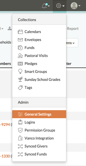 General Settings in Church360 Members