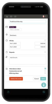 Calendar-Church-360-Members-Screenshot