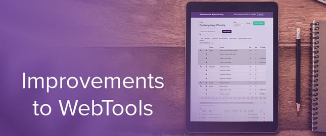 Improvements to WebTools