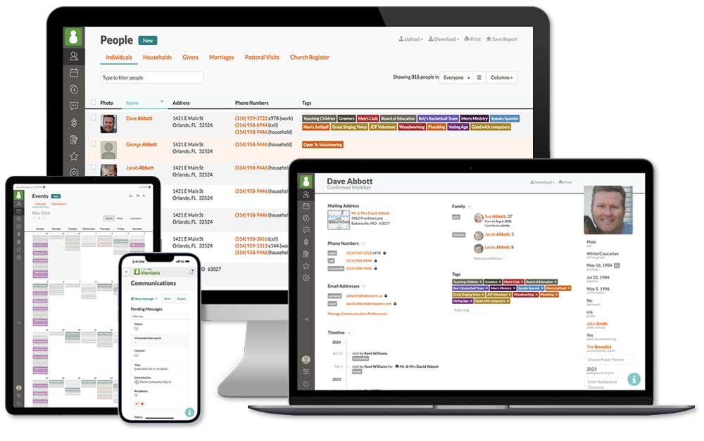 Church360 Members responsive