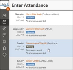 Recording Event Attendance 3