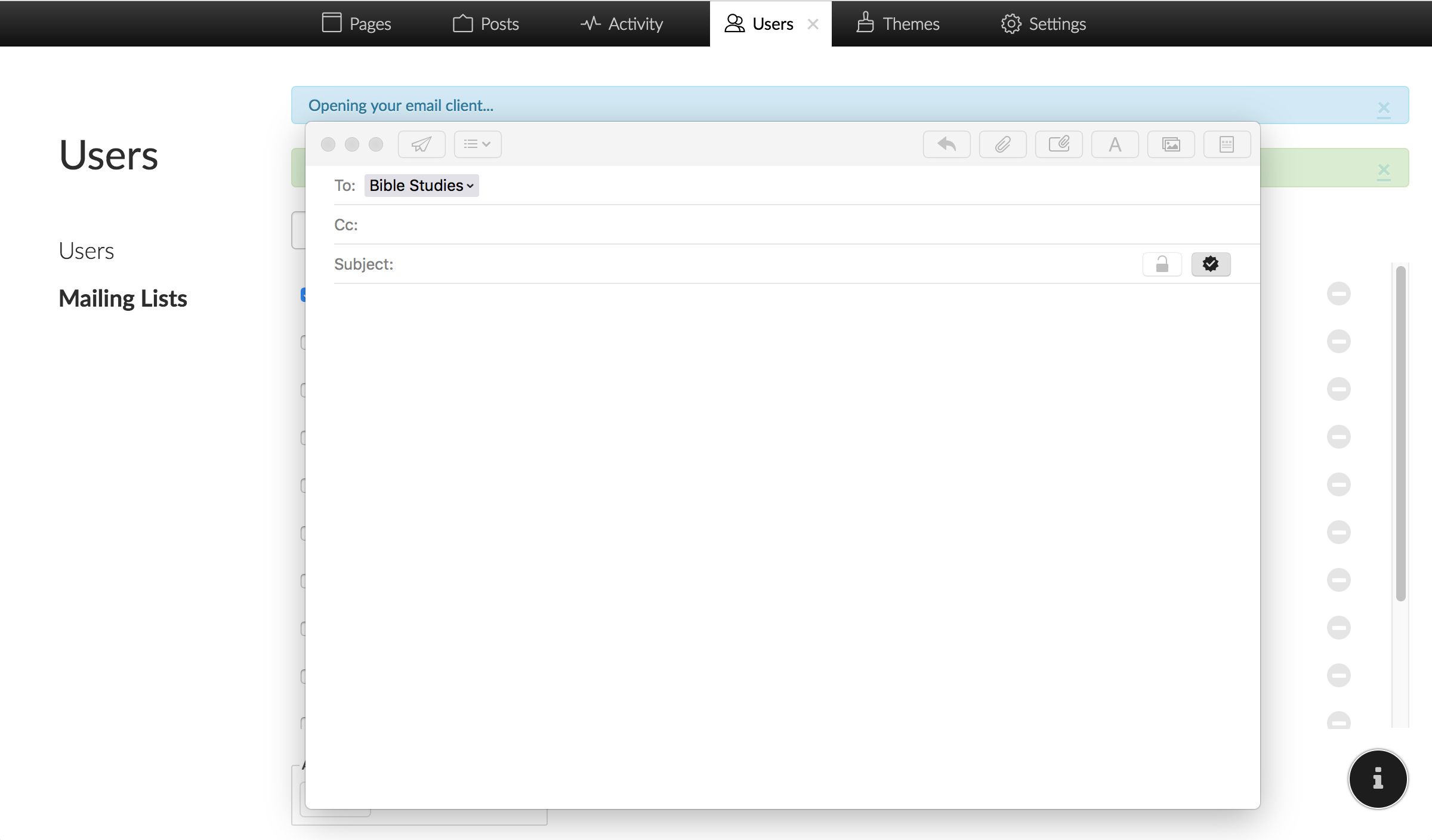 Screenshot of Email Relay Service